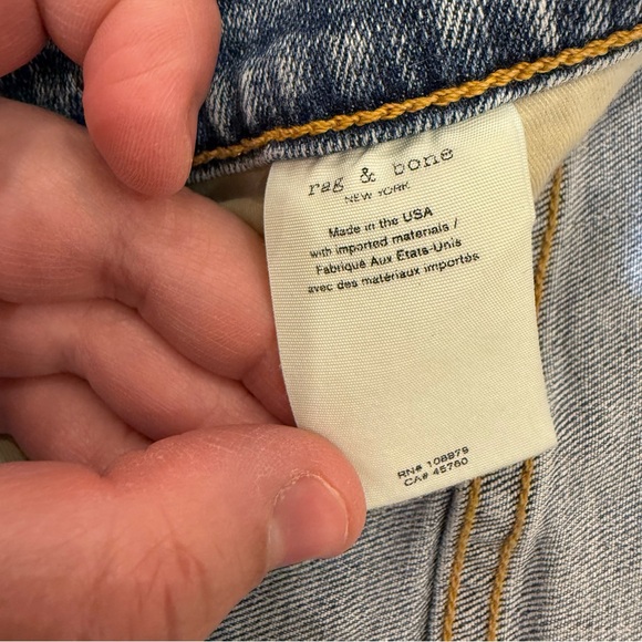 Rag & Bone Jane Super High Rise Ankle Cigarette Jeans Size 33 Dakota Wash EUC - Picture 6 of 14
